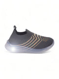 Unisex Casual Slip On Shoes With Led Light - Grey
