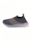 Unisex Casual Slip On Shoes With Led Light - Grey