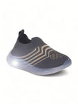 Unisex Casual Slip On Shoes With Led Light - Grey