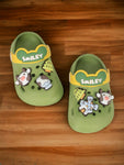 Animal Applique Anti-Slip Clogs - Green