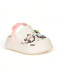 Animal Applique Anti-Slip Clogs - Cream