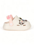 Animal Applique Anti-Slip Clogs - Cream