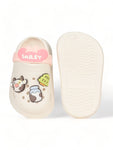 Animal Applique Anti-Slip Clogs - Cream