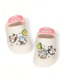 Animal Applique Anti-Slip Clogs - Cream