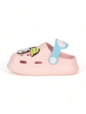 Animal Applique Anti-Slip Clogs - Pink