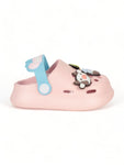 Animal Applique Anti-Slip Clogs - Pink