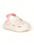 Rabbit Applique Anti-Slip Clogs - Cream