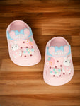 Rabbit Applique Anti-Slip Clogs - Pink