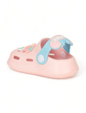 Rabbit Applique Anti-Slip Clogs - Pink