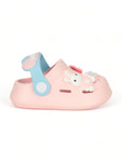 Rabbit Applique Anti-Slip Clogs - Pink