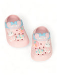 Rabbit Applique Anti-Slip Clogs - Pink