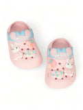 Rabbit Applique Anti-Slip Clogs - Pink