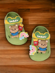 Bear Applique Anti-Slip Clogs - Green