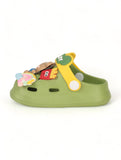 Bear Applique Anti-Slip Clogs - Green