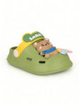 Bear Applique Anti-Slip Clogs - Green