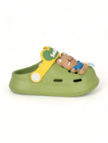 Bear Applique Anti-Slip Clogs - Green