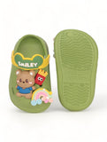 Bear Applique Anti-Slip Clogs - Green