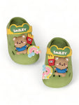 Bear Applique Anti-Slip Clogs - Green