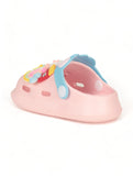 Rabbit Applique Anti-Slip Clogs - Pink