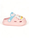 Rabbit Applique Anti-Slip Clogs - Pink