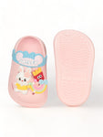 Rabbit Applique Anti-Slip Clogs - Pink