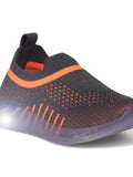 Unisex Casual Slip On Shoes With Led Light - Grey
