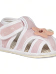 Booties with Velcro Closure & Character Applique - Pink