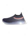 Unisex Casual Slip On Shoes With Led Light - Navy Blue