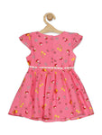 Printed Cotton Frock - Pink