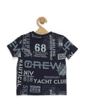 Crew Printed Tshirt - Navy Blue