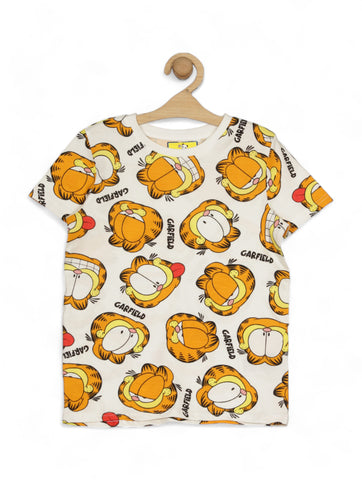 Garfield Printed Tshirt - White