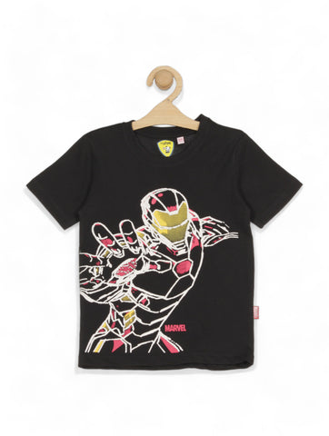 Iron Man Printed Tshirt - Black