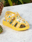 Coolz Musical Chu Chu Sandals With Velcro Closing - Mustard