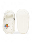 Balloon Applique Anti-Slip Clogs - White
