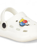 Balloon Applique Anti-Slip Clogs - White