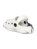 Marble Look Ice Cream Applique Anti-Slip Clogs - White