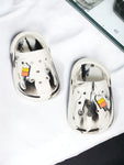 Marble Look Ice Cream Applique Anti-Slip Clogs - White