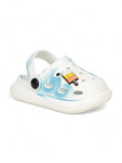 Marble Look Ice Cream Applique Anti-Slip Clogs - White