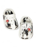 Marble Look Mushroom Applique Anti-Slip Clogs - White