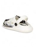 Marble Look Mushroom Applique Anti-Slip Clogs - White