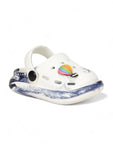 Marble Look Hot Air Balloon Applique Anti-Slip Clogs - White