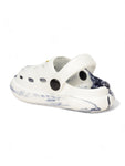 Marble Look Hot Air Balloon Applique Anti-Slip Clogs - White