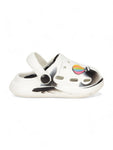 Marble Look Hot Air Balloon Applique Anti-Slip Clogs - White