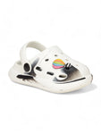 Marble Look Hot Air Balloon Applique Anti-Slip Clogs - White