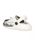 Marble Look Hot Air Balloon Applique Anti-Slip Clogs - White