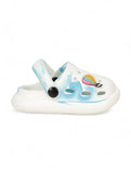 Marble Look Hot Air Balloon Applique Anti-Slip Clogs - White