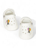 Hot Air Balloon Applique Anti-Slip Clogs - White