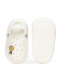 Hot Air Balloon Applique Anti-Slip Clogs - White