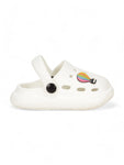 Hot Air Balloon Applique Anti-Slip Clogs - White