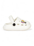 Hot Air Balloon Applique Anti-Slip Clogs - White